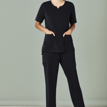 Womens Avery Round Neck Scrub Top
