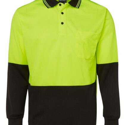 Hi Vis Long Sleeve Traditional Polo
