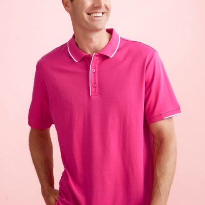 NBCF - Mens Pink Short Sleeve Polo