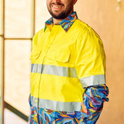 Men's Snazzy Yellow Day/Night Hi Vis 2.0 Full Button Work Shirt