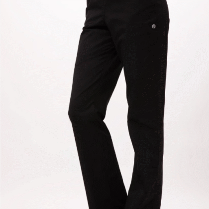 Lightweight Slim Women's Chef Pants Black
