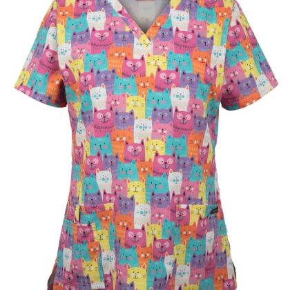 Ladies Printed Scrub Top