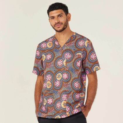 Indigenous Design Scrub Top - Bush Tucker