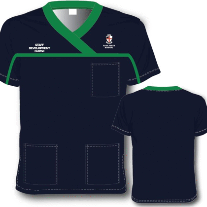 RPH Scrub Top with Contrast Trim