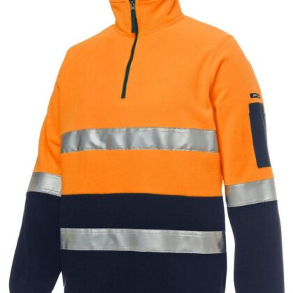 JBs Hi Vis (D+N) 1/2 Zip Polar Fleece