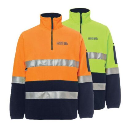 Hi Vis (D+N) 1/2 Zip Polar Fleece