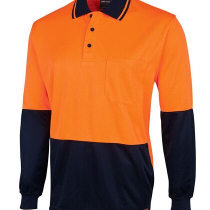 JBs Hi Vis L/S Jacquard Polo