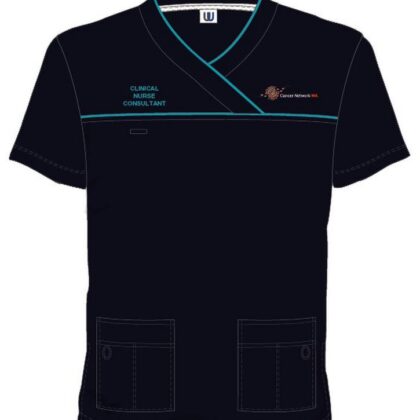 Unisex Scrub Top with Piping