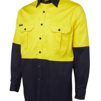 Hi Vis Long Sleeve 190g Work Shirt