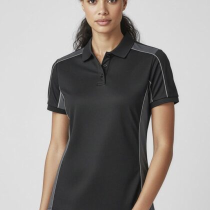 Unisex Grid Short Sleeve Polo