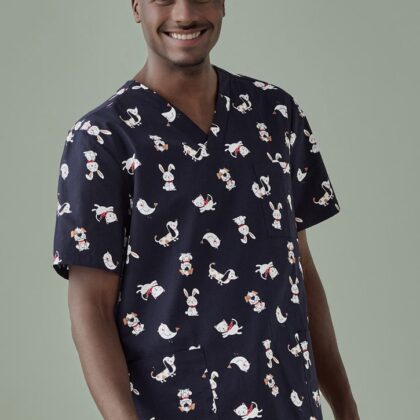 Best Friends Mens Scrub Top