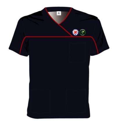 Osborne Park dual logo scrub top with piping