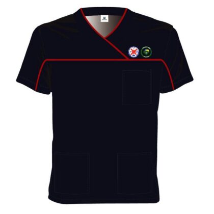 SCGH Dual logo scrub tops with piping