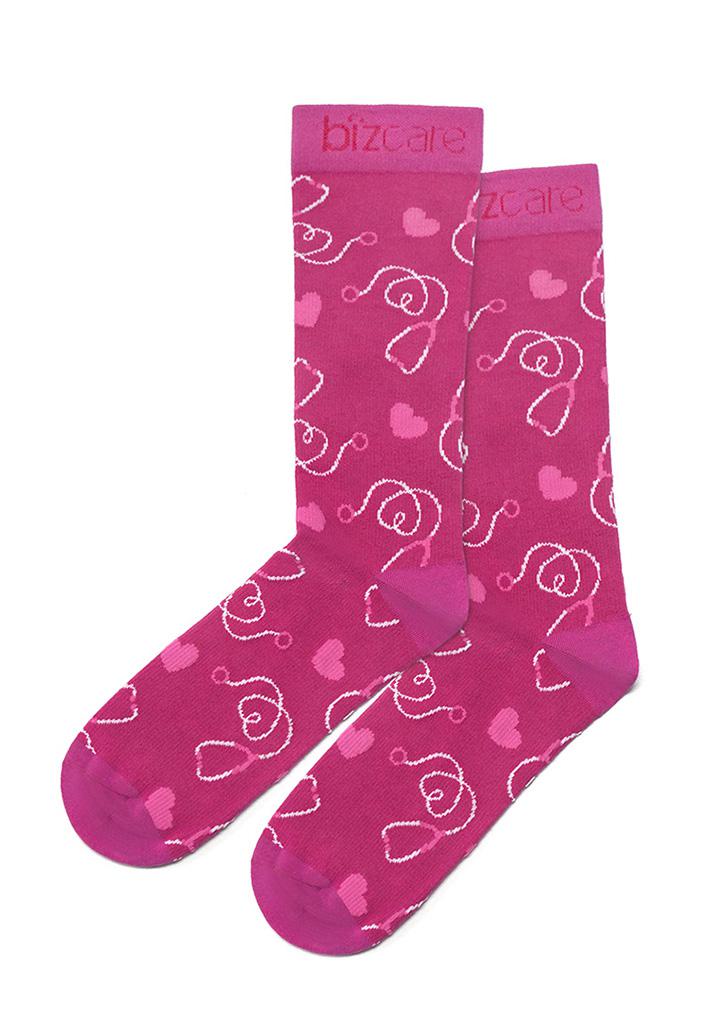 NBCF- Unisex Pink Happy Feet Comfort Socks - Image 2
