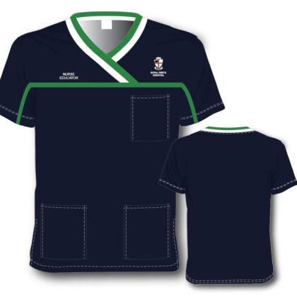 RPH Scrub Top with Double Contrast