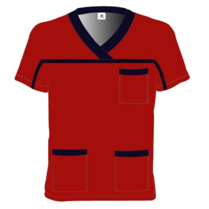 Unisex Theatre Top with Contrast bands to pockets