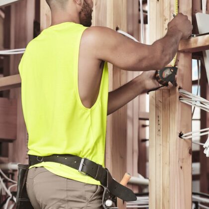 Mens Hi Vis Sleeveless Tee