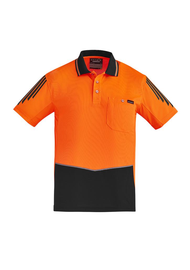 Mens Hi Vis Flux Short Sleeve Polo - Image 5