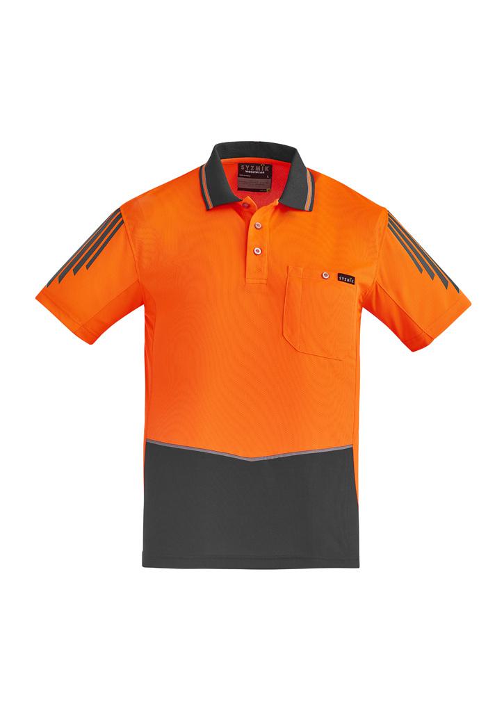 Mens Hi Vis Flux Short Sleeve Polo - Image 7
