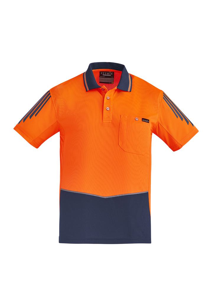 Mens Hi Vis Flux Short Sleeve Polo - Image 6