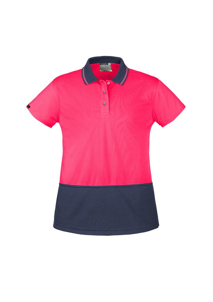 Womens Hi Vis Basic Short Sleeve Polo - Image 2