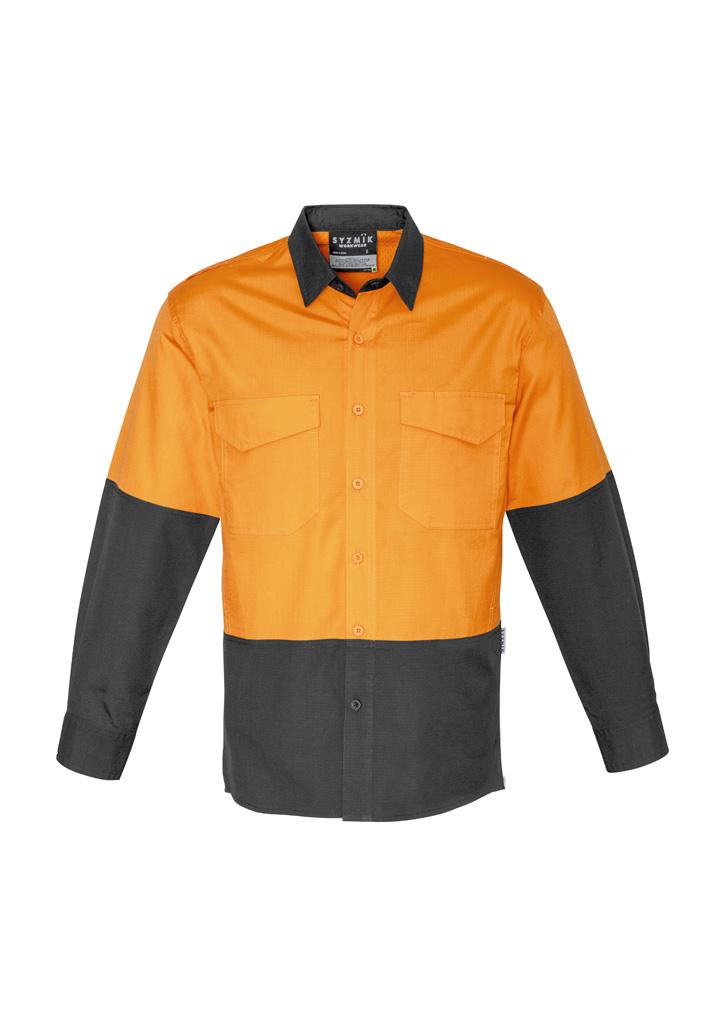 Mens Rugged Cooling Hi Vis Long Sleeve Shirt - Image 5