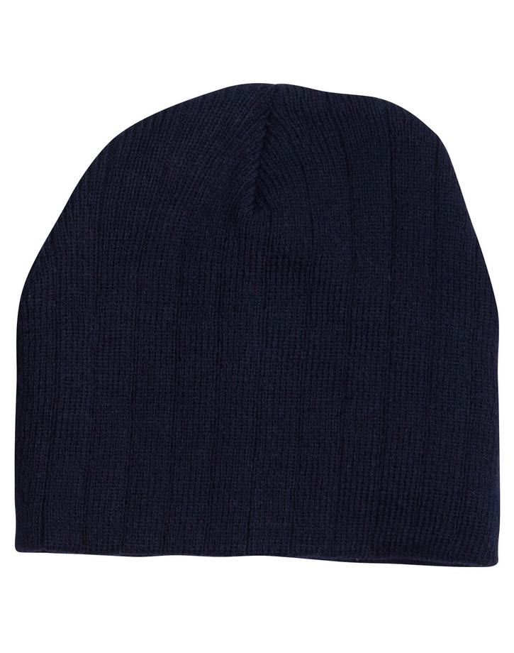 Cable Knit Beanie with Fleece Headband - Image 4