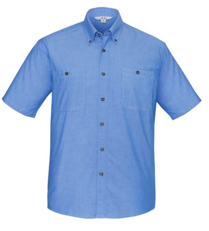 Men's S/S Wrinkly Free Chambray Shirt - Image 2