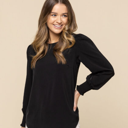 Freya Shirred Cuff Soft Top