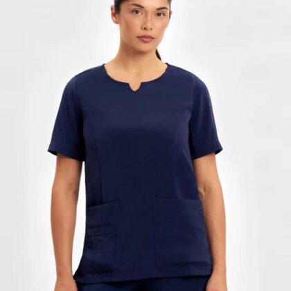 Womens Avery Round Neck Scrub Top