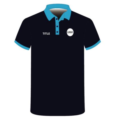 Polo with custom sublimation to neck, placket and sleeve cuffs