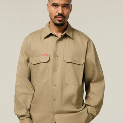 RPH - Open Front Cotton Drill Long Sleeve Shirt