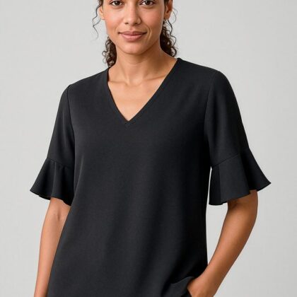 Ladies Aria Fluted Sleeve Blouse