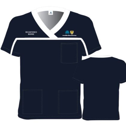AKG - Scrub Top with Contrast Trim