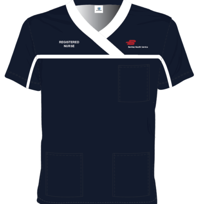 BHS - Scrub Top with Contrast Trim