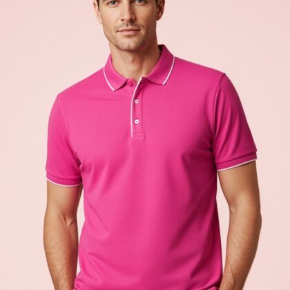 NBCF - Mens Pink Polo
