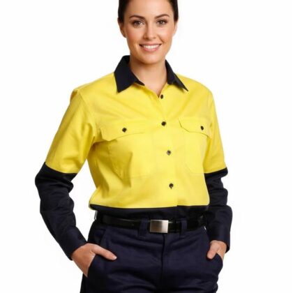 Womens Long Sleeve Safety Shirt